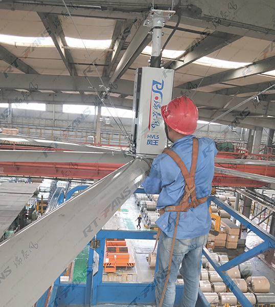 廣州大型工業(yè)吊扇安裝，瑞泰風(fēng)教您安裝小竅門